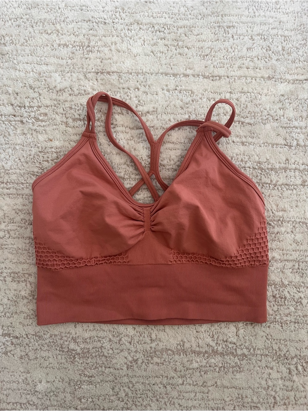 Strappy Seamless Bralette - Rusty Rose